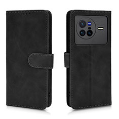 Funda de Cuero Cartera con Soporte Carcasa L01Z para Vivo X80 5G Negro