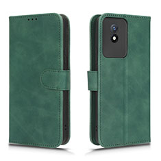 Funda de Cuero Cartera con Soporte Carcasa L01Z para Vivo Y02 Verde