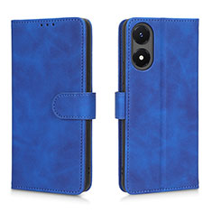 Funda de Cuero Cartera con Soporte Carcasa L01Z para Vivo Y02S Azul