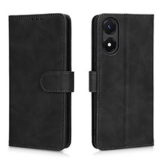 Funda de Cuero Cartera con Soporte Carcasa L01Z para Vivo Y02S Negro