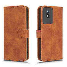 Funda de Cuero Cartera con Soporte Carcasa L01Z para Vivo Y11 (2023) Marron