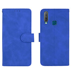 Funda de Cuero Cartera con Soporte Carcasa L01Z para Vivo Y11 Azul