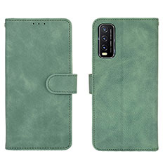 Funda de Cuero Cartera con Soporte Carcasa L01Z para Vivo Y11s Verde