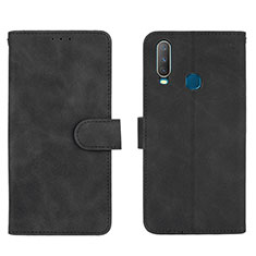 Funda de Cuero Cartera con Soporte Carcasa L01Z para Vivo Y12 Negro