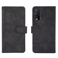 Funda de Cuero Cartera con Soporte Carcasa L01Z para Vivo Y12G Negro