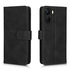 Funda de Cuero Cartera con Soporte Carcasa L01Z para Vivo Y16 Negro