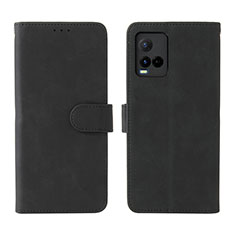 Funda de Cuero Cartera con Soporte Carcasa L01Z para Vivo Y21 Negro