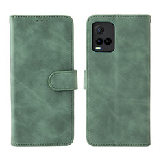 Funda de Cuero Cartera con Soporte Carcasa L01Z para Vivo Y21 Verde