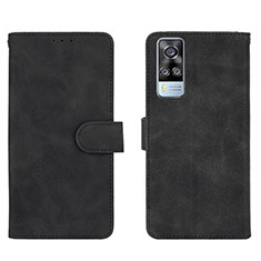 Funda de Cuero Cartera con Soporte Carcasa L01Z para Vivo Y31 (2021) Negro