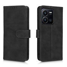 Funda de Cuero Cartera con Soporte Carcasa L01Z para Vivo Y35 4G Negro