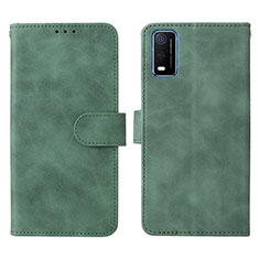 Funda de Cuero Cartera con Soporte Carcasa L01Z para Vivo Y3s (2021) Verde