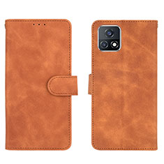 Funda de Cuero Cartera con Soporte Carcasa L01Z para Vivo Y54s 5G Marron