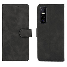 Funda de Cuero Cartera con Soporte Carcasa L01Z para Vivo Y73s 5G Negro