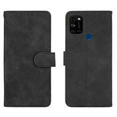 Funda de Cuero Cartera con Soporte Carcasa L01Z para Wiko View5 Negro