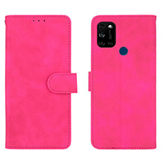 Funda de Cuero Cartera con Soporte Carcasa L01Z para Wiko View5 Plus Rosa Roja