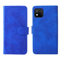 Funda de Cuero Cartera con Soporte Carcasa L01Z para Wiko Y52 Azul