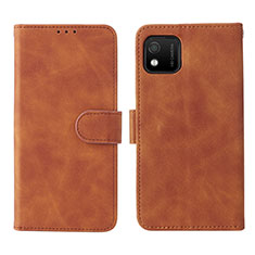 Funda de Cuero Cartera con Soporte Carcasa L01Z para Wiko Y52 Marron