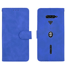 Funda de Cuero Cartera con Soporte Carcasa L01Z para Xiaomi Black Shark 4 5G Azul