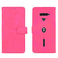 Funda de Cuero Cartera con Soporte Carcasa L01Z para Xiaomi Black Shark 4 5G Rosa Roja