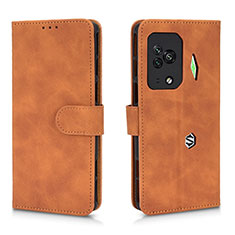 Funda de Cuero Cartera con Soporte Carcasa L01Z para Xiaomi Black Shark 5 Pro 5G Marron