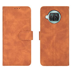 Funda de Cuero Cartera con Soporte Carcasa L01Z para Xiaomi Mi 10i 5G Marron