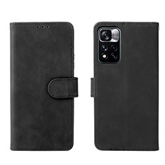 Funda de Cuero Cartera con Soporte Carcasa L01Z para Xiaomi Mi 11i 5G (2022) Negro