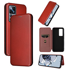 Funda de Cuero Cartera con Soporte Carcasa L01Z para Xiaomi Mi 12T 5G Marron