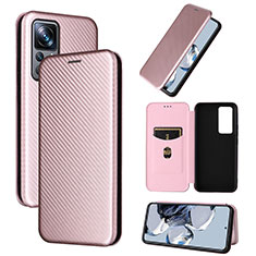 Funda de Cuero Cartera con Soporte Carcasa L01Z para Xiaomi Mi 12T Pro 5G Oro Rosa