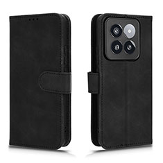 Funda de Cuero Cartera con Soporte Carcasa L01Z para Xiaomi Mi 14 5G Negro