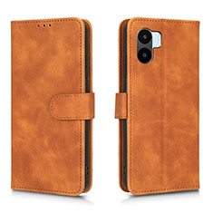 Funda de Cuero Cartera con Soporte Carcasa L01Z para Xiaomi Poco C51 Marron