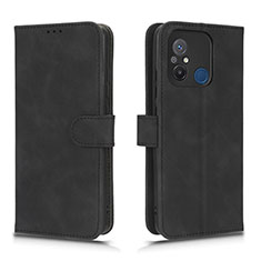 Funda de Cuero Cartera con Soporte Carcasa L01Z para Xiaomi Poco C55 Negro