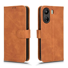 Funda de Cuero Cartera con Soporte Carcasa L01Z para Xiaomi Poco C65 Marron