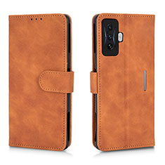 Funda de Cuero Cartera con Soporte Carcasa L01Z para Xiaomi Poco F4 GT 5G Marron