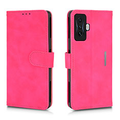 Funda de Cuero Cartera con Soporte Carcasa L01Z para Xiaomi Poco F4 GT 5G Rosa Roja