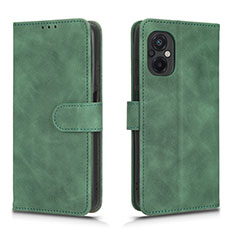 Funda de Cuero Cartera con Soporte Carcasa L01Z para Xiaomi Poco M5 4G Verde