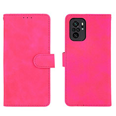 Funda de Cuero Cartera con Soporte Carcasa L01Z para Xiaomi Poco M5S Rosa Roja