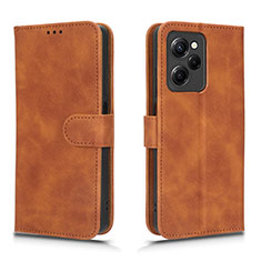 Funda de Cuero Cartera con Soporte Carcasa L01Z para Xiaomi Poco X5 Pro 5G Marron