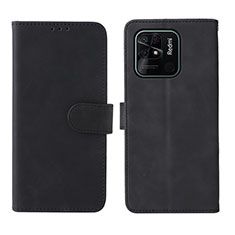 Funda de Cuero Cartera con Soporte Carcasa L01Z para Xiaomi Redmi 10 Power Negro