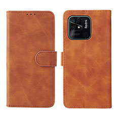 Funda de Cuero Cartera con Soporte Carcasa L01Z para Xiaomi Redmi 10C 4G Marron