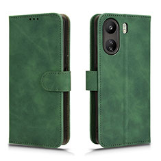 Funda de Cuero Cartera con Soporte Carcasa L01Z para Xiaomi Redmi 13C Verde