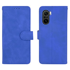 Funda de Cuero Cartera con Soporte Carcasa L01Z para Xiaomi Redmi K40 5G Azul