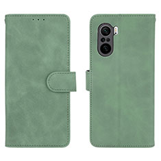 Funda de Cuero Cartera con Soporte Carcasa L01Z para Xiaomi Redmi K40 Pro 5G Verde