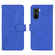 Funda de Cuero Cartera con Soporte Carcasa L01Z para Xiaomi Redmi K40 Pro+ Plus 5G Azul