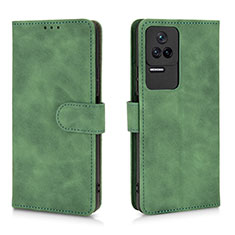 Funda de Cuero Cartera con Soporte Carcasa L01Z para Xiaomi Redmi K40S 5G Verde