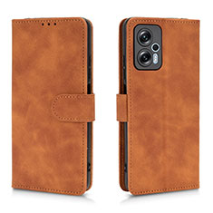 Funda de Cuero Cartera con Soporte Carcasa L01Z para Xiaomi Redmi K50i 5G Marron