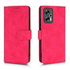 Funda de Cuero Cartera con Soporte Carcasa L01Z para Xiaomi Redmi K50i 5G Rosa Roja