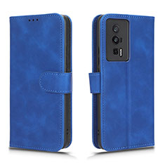 Funda de Cuero Cartera con Soporte Carcasa L01Z para Xiaomi Redmi K60 5G Azul