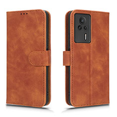 Funda de Cuero Cartera con Soporte Carcasa L01Z para Xiaomi Redmi K60E 5G Marron