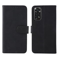 Funda de Cuero Cartera con Soporte Carcasa L01Z para Xiaomi Redmi Note 11 4G (2022) Negro