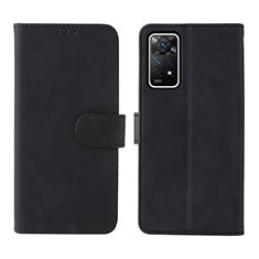 Funda de Cuero Cartera con Soporte Carcasa L01Z para Xiaomi Redmi Note 11 Pro 5G Negro